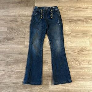 Miss Me High Rise Wide Flare Jean